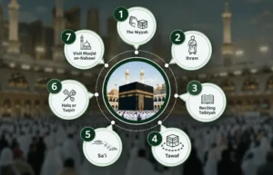 Important Umrah steps while performing